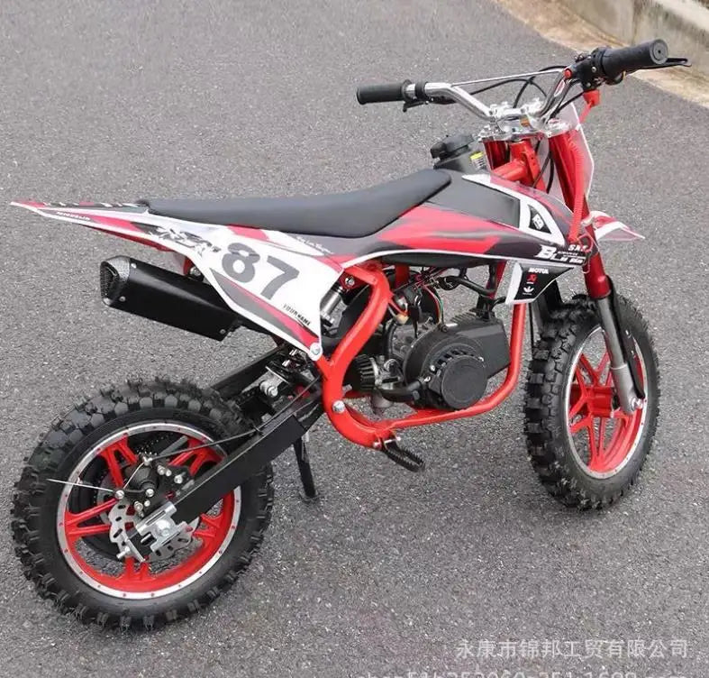 KTX-977811 50cc Mini Pocket Bike for Kids - 2-Stroke/4-Stroke, Max Speed 40-60 km/h, Front & Rear Disc Brakes, Chain Drive