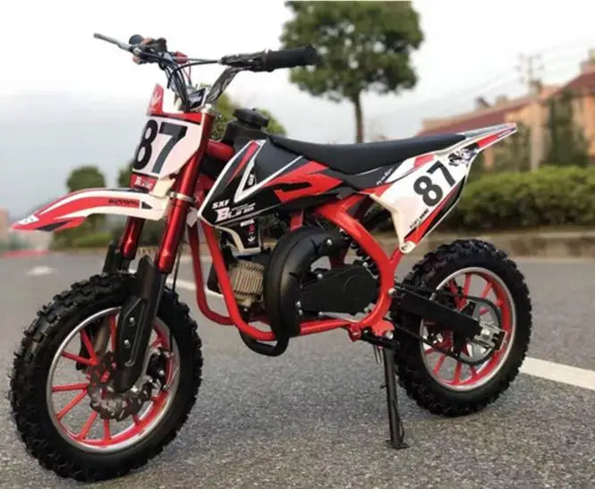 KTX-977811 50cc Mini Pocket Bike for Kids - 2-Stroke/4-Stroke, Max Speed 40-60 km/h, Front & Rear Disc Brakes, Chain Drive