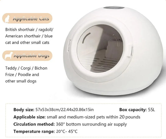 KTX-978643 Low Noise Automatic Pet Grooming Dryer for Cats, Dogs, and Small Animals - Efficient Vacuum Drying Machine