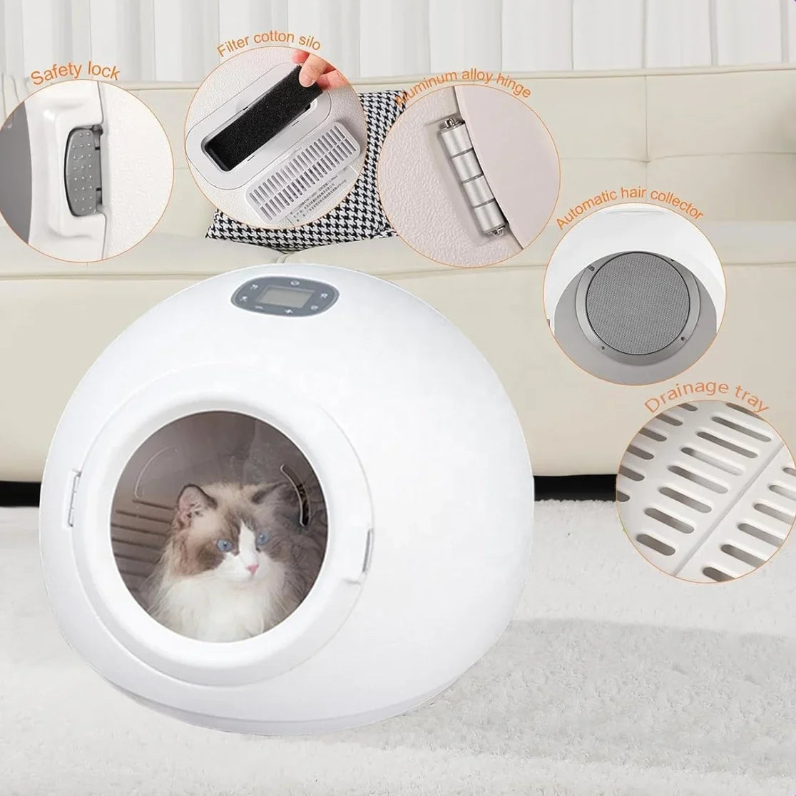 KTX-978643 Low Noise Automatic Pet Grooming Dryer for Cats, Dogs, and Small Animals - Efficient Vacuum Drying Machine