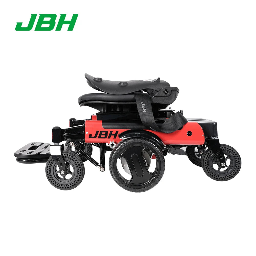 KTX-979411 Portable Foldable Motorized Electric Wheelchair, Lightweight, 20km Range, 6 km/h Speed, Aluminum Frame, 120 kg Load Capacity