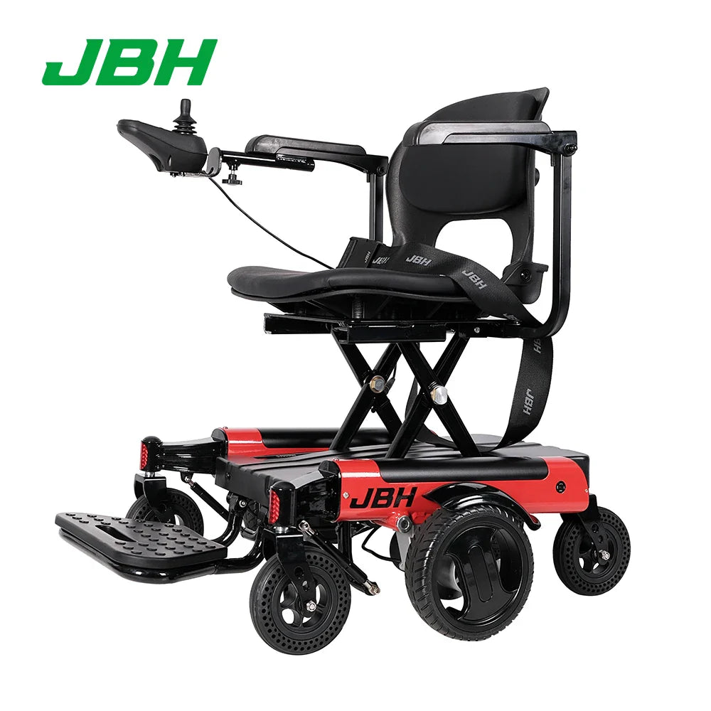 KTX-979411 Portable Foldable Motorized Electric Wheelchair, Lightweight, 20km Range, 6 km/h Speed, Aluminum Frame, 120 kg Load Capacity