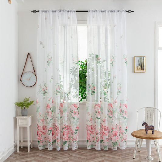 KTX-980243 Light-Filtering Mesh Curtains for Bedrooms in Various Colors and Sizes