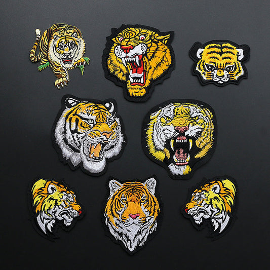 KTX-980371 3D Embroidered Animal Iron-On Patch for Clothing - Eco-Friendly Fabric Sticker