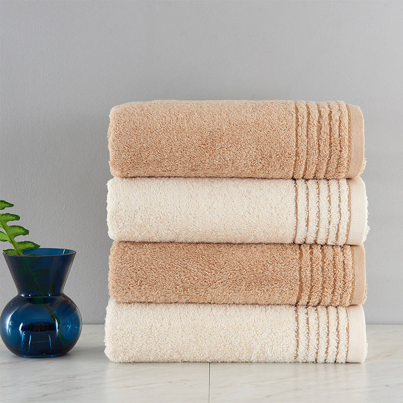 KTX-981267 Cotton Towel Set in Beige and Brown - Soft and Absorbent, Various Sizes Available