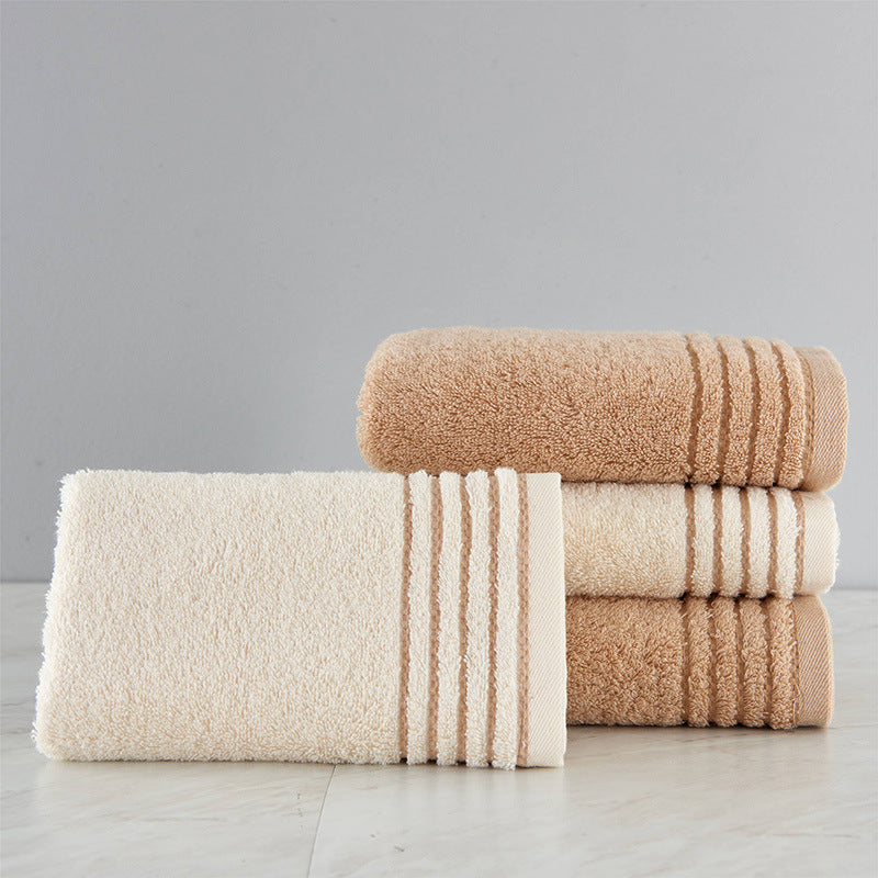 KTX-981267 Cotton Towel Set in Beige and Brown - Soft and Absorbent, Various Sizes Available