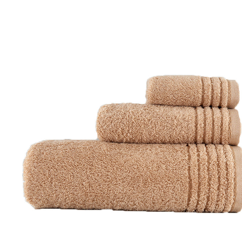 KTX-981267 Cotton Towel Set in Beige and Brown - Soft and Absorbent, Various Sizes Available