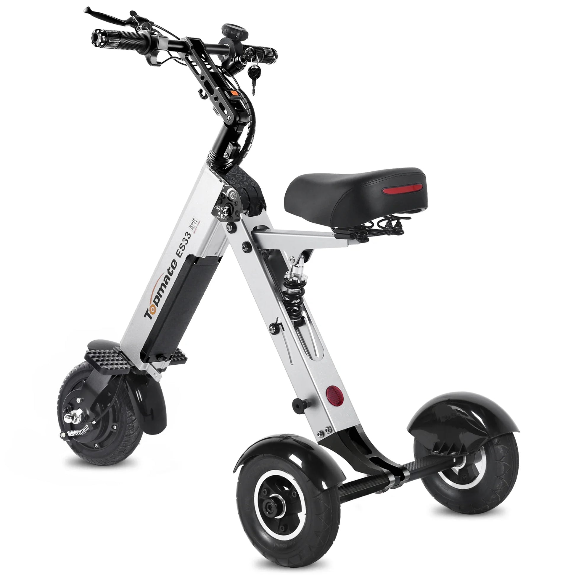 KTX-982035 Lightweight Foldable Electric Tricycle Mobility Scooter with Removable Battery and Reverse Function