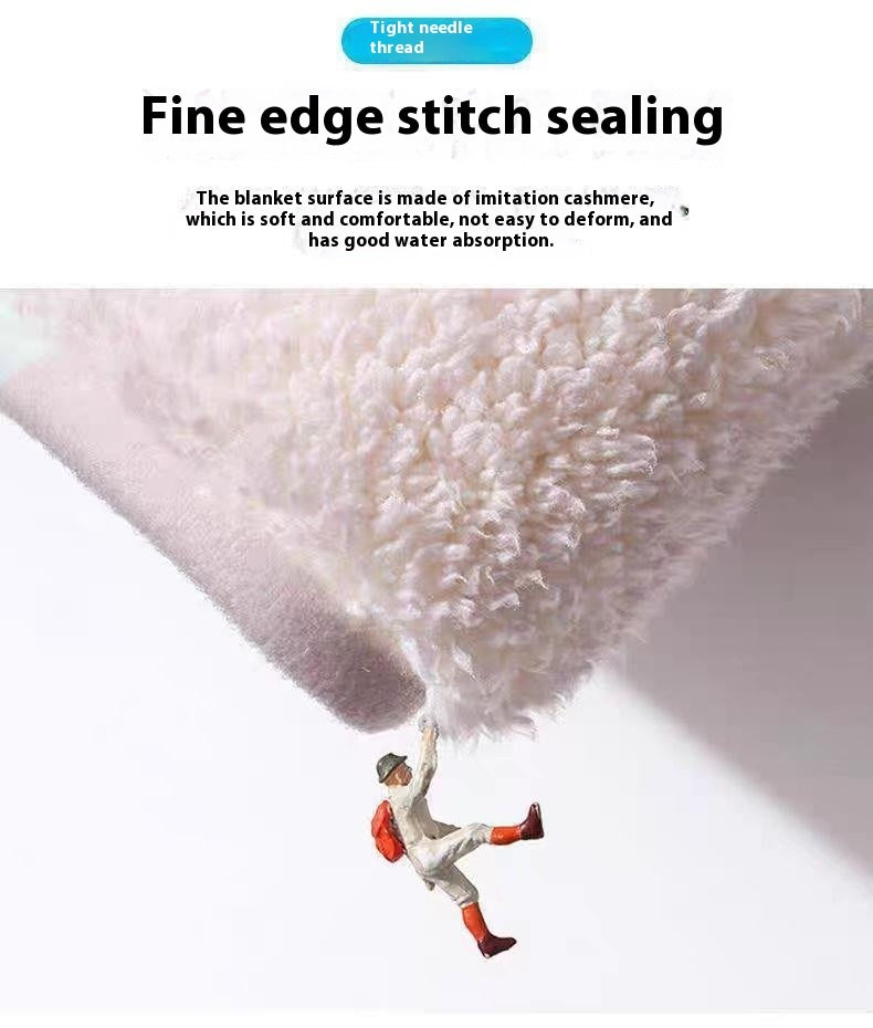 KTX-982739 Soft Cashmere-like Non-Slip Bathroom Mat - 60cm x 60cm or 80cm x 80cm, Machine Woven for Home Use