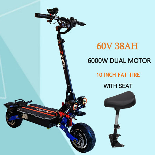 KTX-982867 Foldable Off-Road Electric Scooter, Dual 3000W Motors, 60V Battery, 95KM/H Max Speed, 90-100KM Range, 150KG Load Capacity