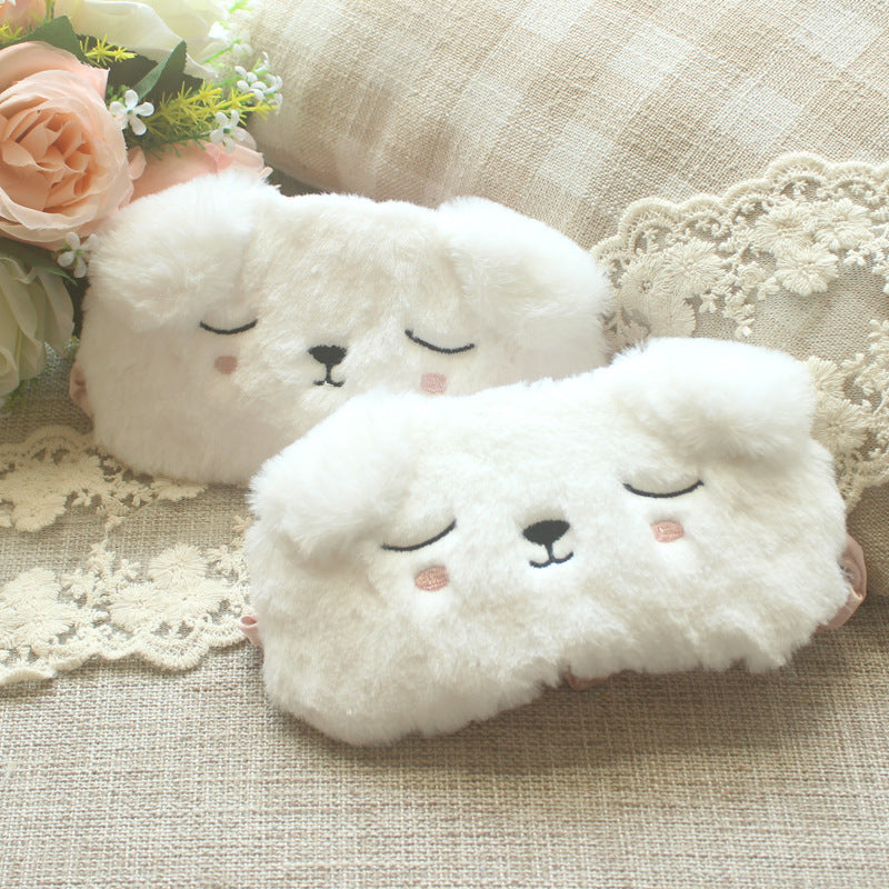 KTX-984147 Premium Plush Sleeping Eye Mask with Smooth Satin Back - Comfortable Light Blocker for Restful Sleep