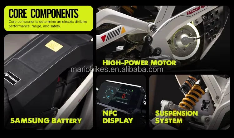 KTX-984531 79bike Falcon GT Electric Dirt Bike with 16.8KW Motor, 610N.M Torque, Hydraulic Damping for All Terrain Riding