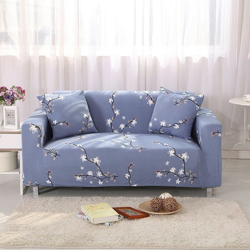 KTX-984915 Elastic Polyester Sofa Cover in Modern Striped Design