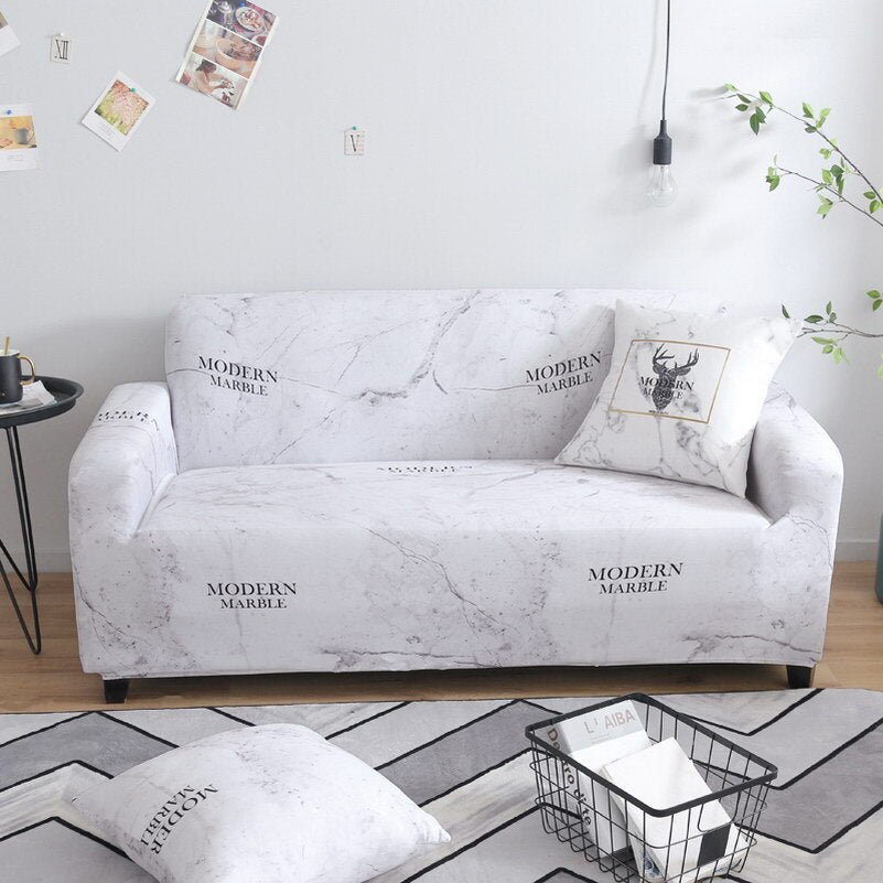 KTX-984915 Elastic Polyester Sofa Cover in Modern Striped Design