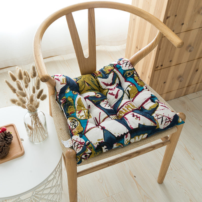 KTX-985043 Southeast Asian Ethnic Style Cotton and Linen Chair Cushion in Various Patterns and Sizes