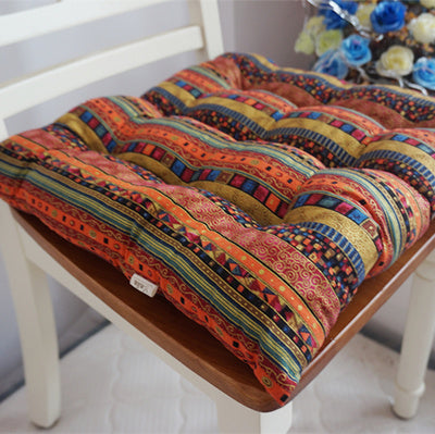 KTX-985043 Southeast Asian Ethnic Style Cotton and Linen Chair Cushion in Various Patterns and Sizes