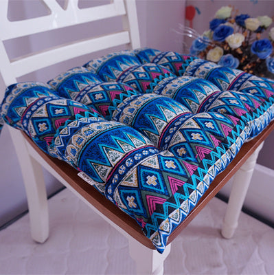KTX-985043 Southeast Asian Ethnic Style Cotton and Linen Chair Cushion in Various Patterns and Sizes