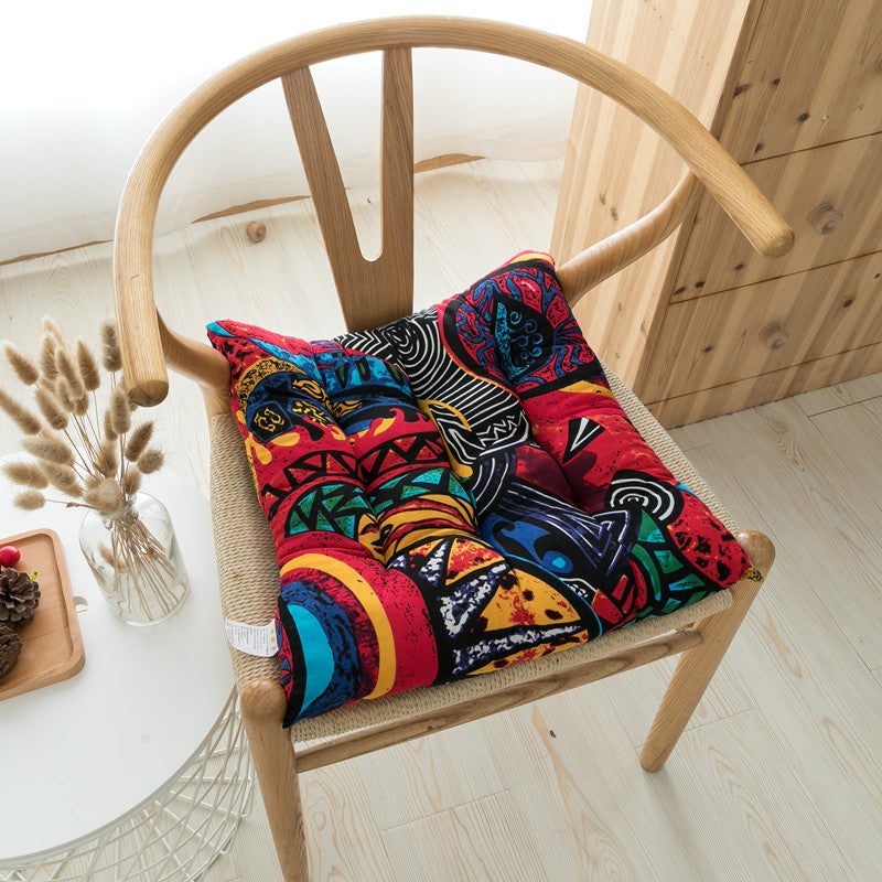 KTX-985043 Southeast Asian Ethnic Style Cotton and Linen Chair Cushion in Various Patterns and Sizes