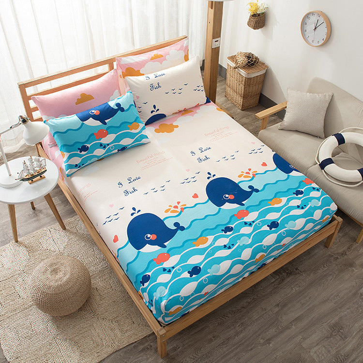 KTX-986451 Pure Cotton Printed Mattress Cover - Soft and Breathable Bedding Essential