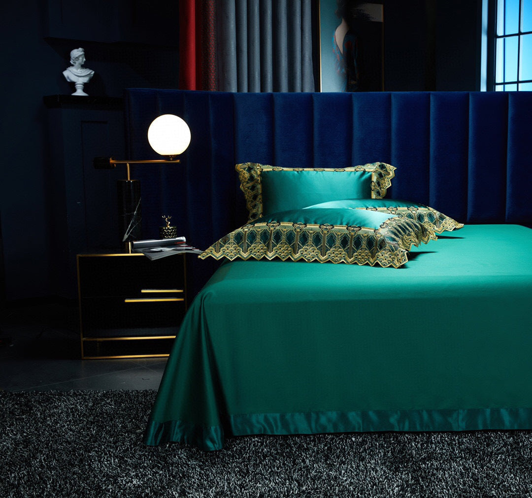 KTX-987283 Luxury Brocade Cotton Bedding Set - Four, Six, and Seven Pieces Available for 1.5m and 2.0m Beds