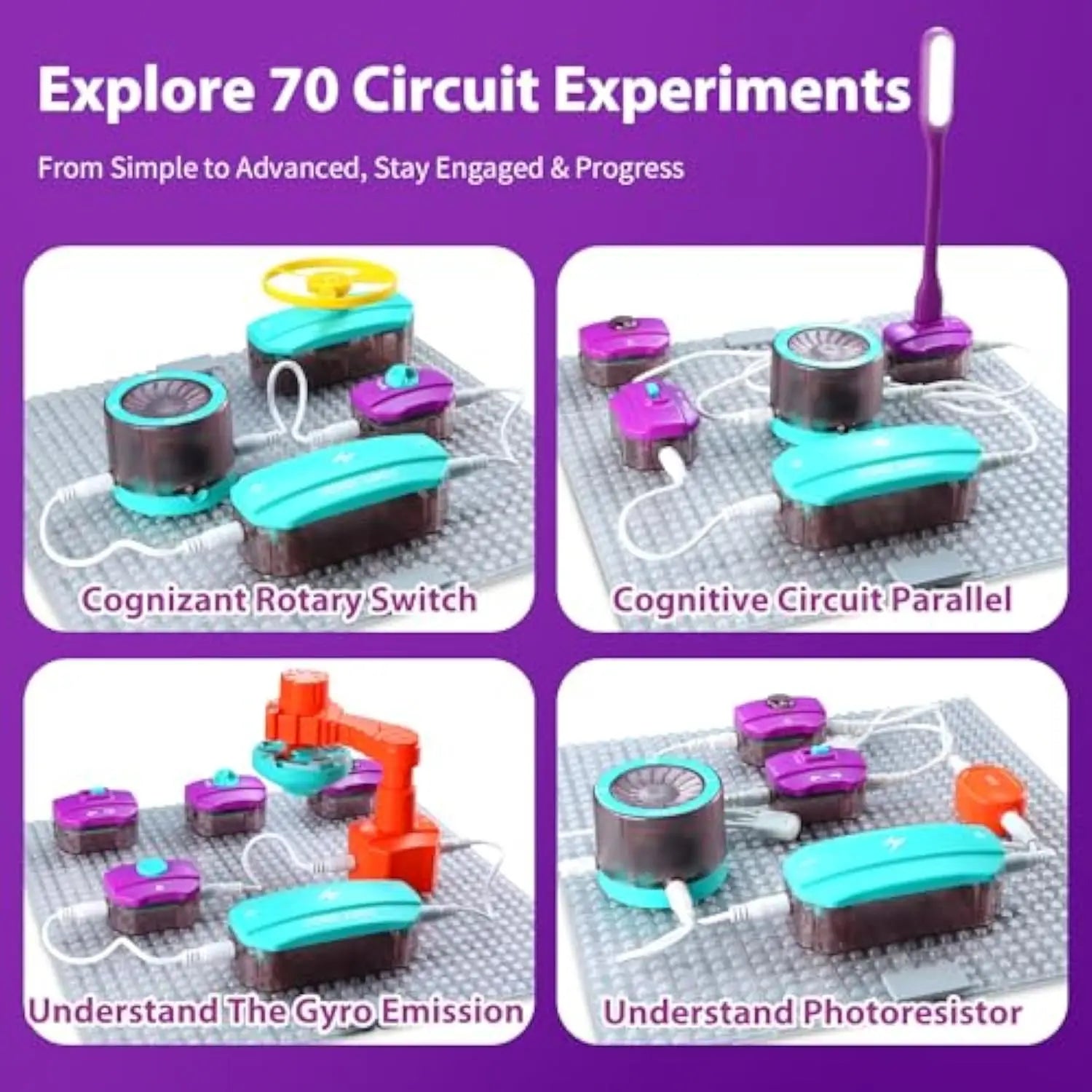 KTX-988115 Educational STEM Circuit Toy for Kids - DIY Electronic Module Kit