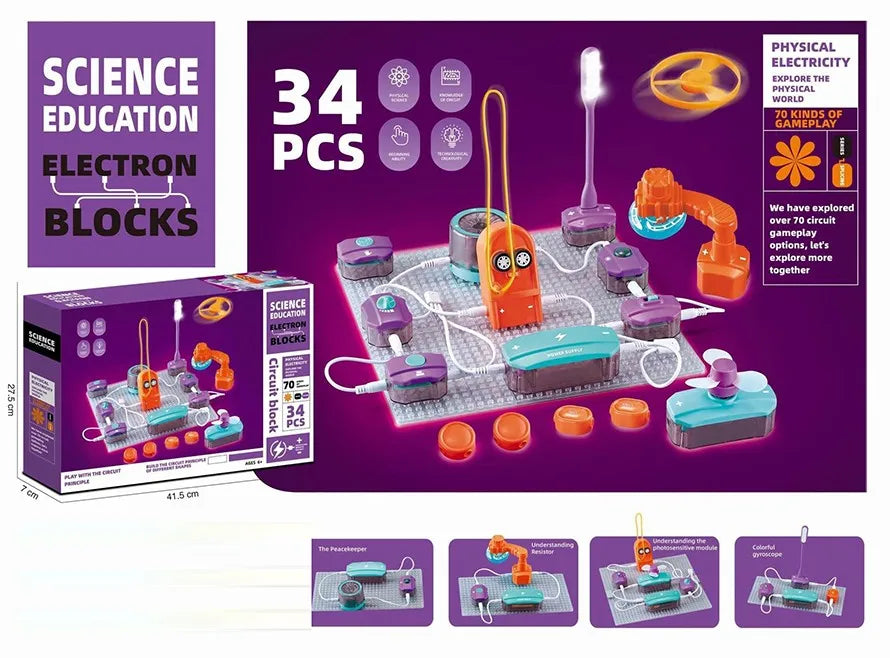 KTX-988115 Educational STEM Circuit Toy for Kids - DIY Electronic Module Kit