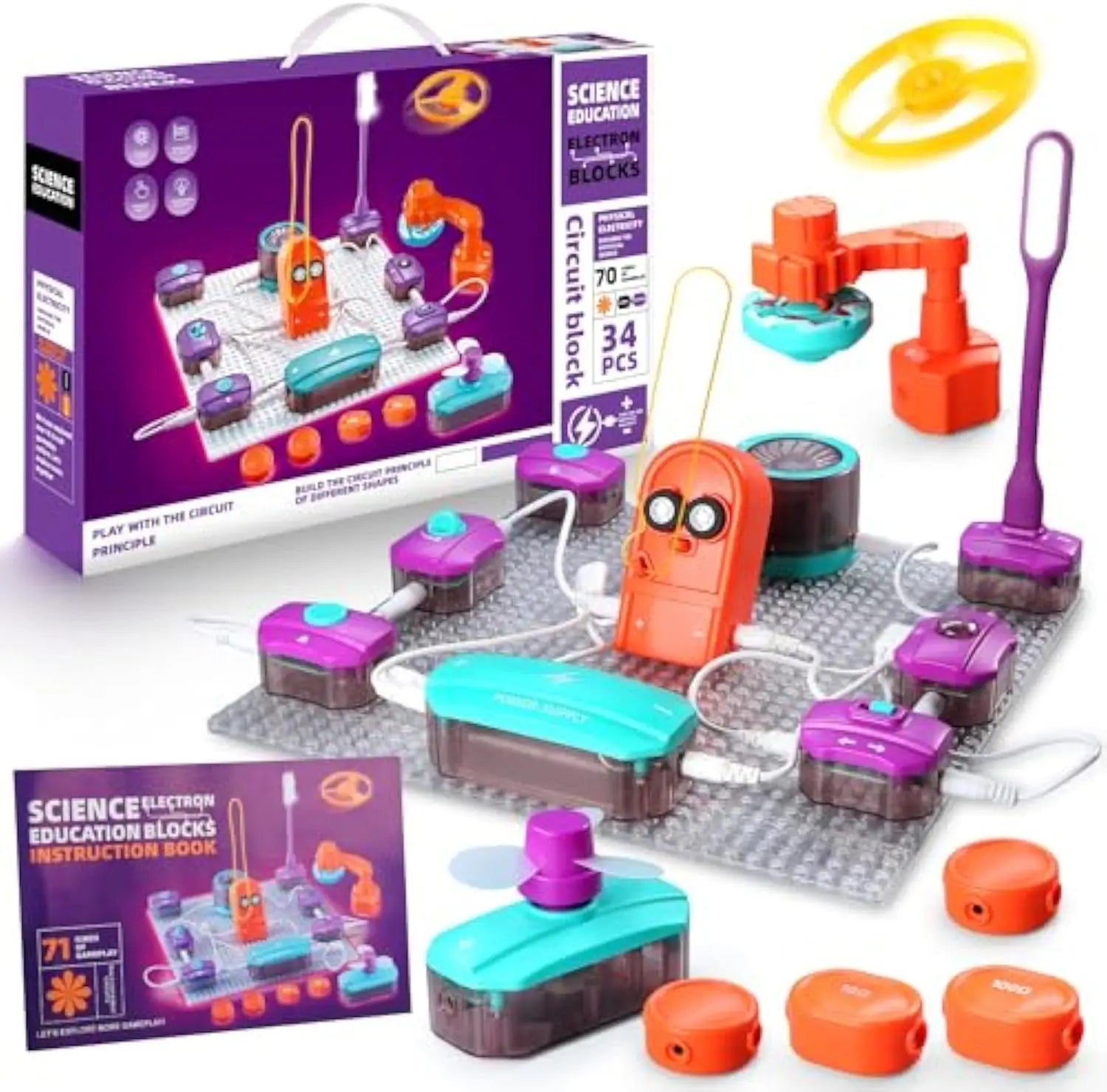 KTX-988115 Educational STEM Circuit Toy for Kids - DIY Electronic Module Kit