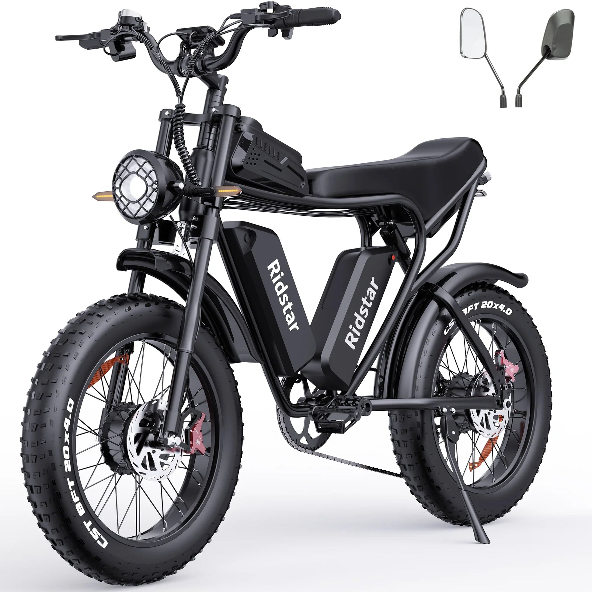 KTX-988371 2000W Dual Battery Mountain Electric Bike with Fat Tires, 7-Speed, and Hydraulic Disc Brakes