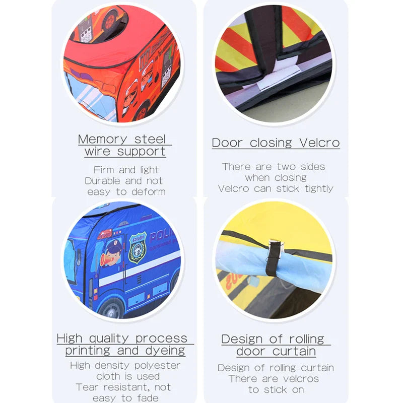 KTX-988691 Military Vehicle Pop-Up Play Tent for Kids – Indoor/Outdoor Folding Toy House for Ages 2-13