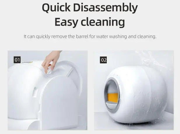 KTX-988883 Automatic Self-Cleaning Cat Litter Box with Odor Control and App Management, 65L Capacity, Suitable for Multiple Cats