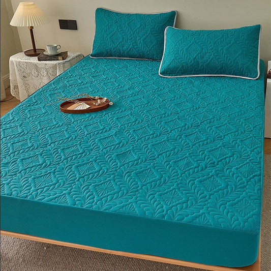 KTX-989587 Cotton Fitted Sheet with Thickened Bedspread in Various Colors and Sizes