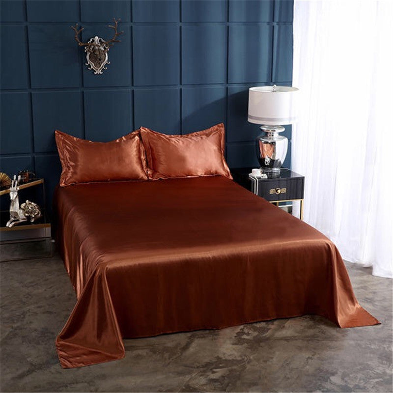 KTX-989907 Silk-like Pure Ice Bed Linen Set - Soft Polyester Fiber Bedding in Various Sizes