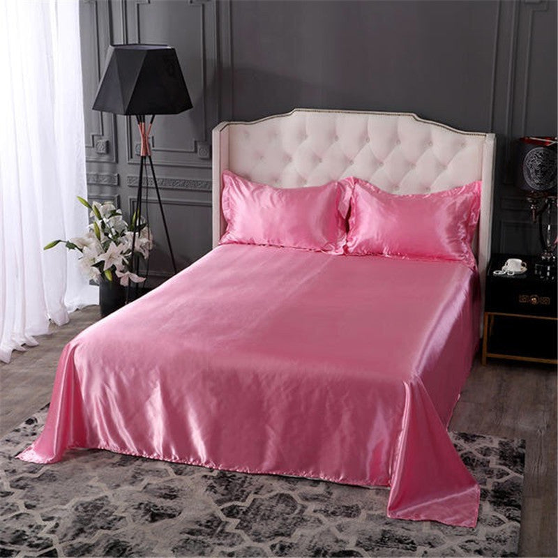 KTX-989907 Silk-like Pure Ice Bed Linen Set - Soft Polyester Fiber Bedding in Various Sizes
