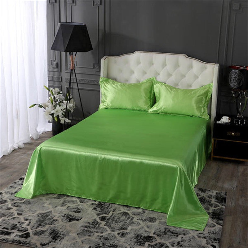 KTX-989907 Silk-like Pure Ice Bed Linen Set - Soft Polyester Fiber Bedding in Various Sizes