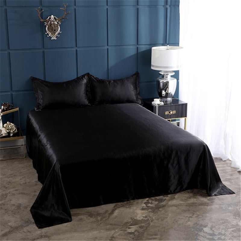 KTX-989907 Silk-like Pure Ice Bed Linen Set - Soft Polyester Fiber Bedding in Various Sizes