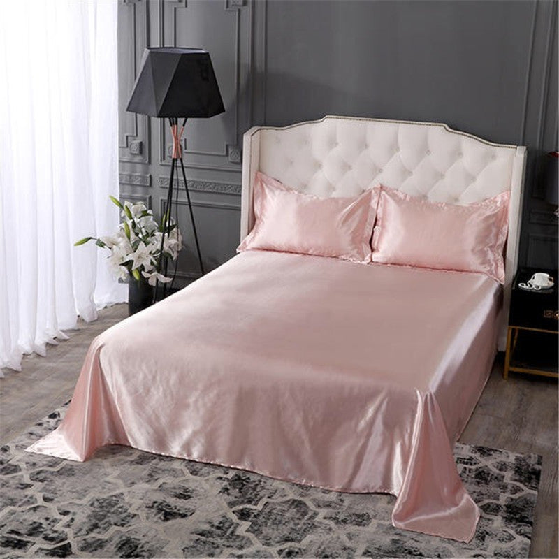 KTX-989907 Silk-like Pure Ice Bed Linen Set - Soft Polyester Fiber Bedding in Various Sizes