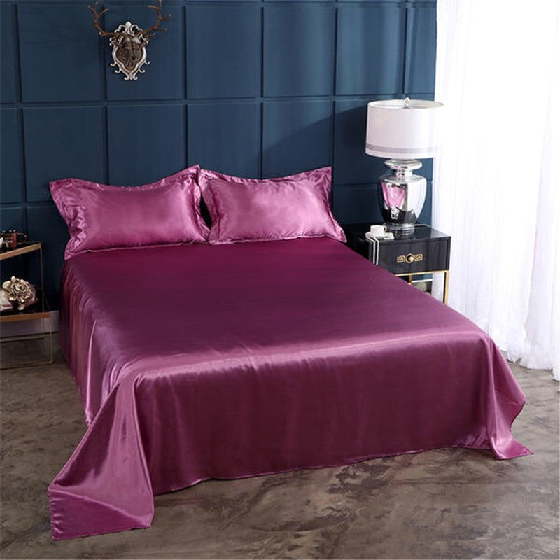 KTX-989907 Silk-like Pure Ice Bed Linen Set - Soft Polyester Fiber Bedding in Various Sizes