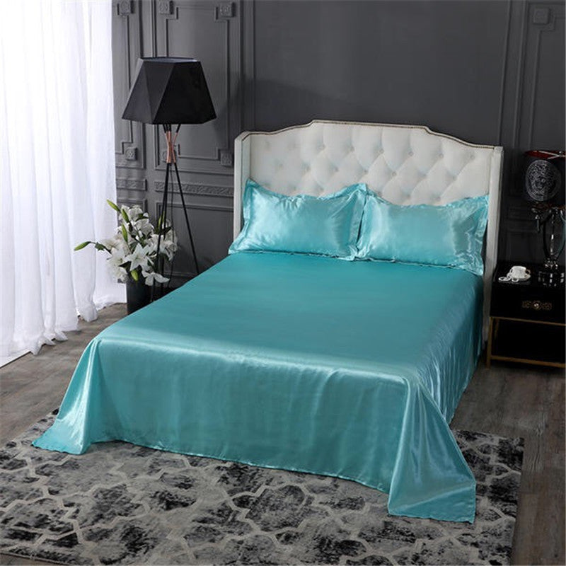 KTX-989907 Silk-like Pure Ice Bed Linen Set - Soft Polyester Fiber Bedding in Various Sizes