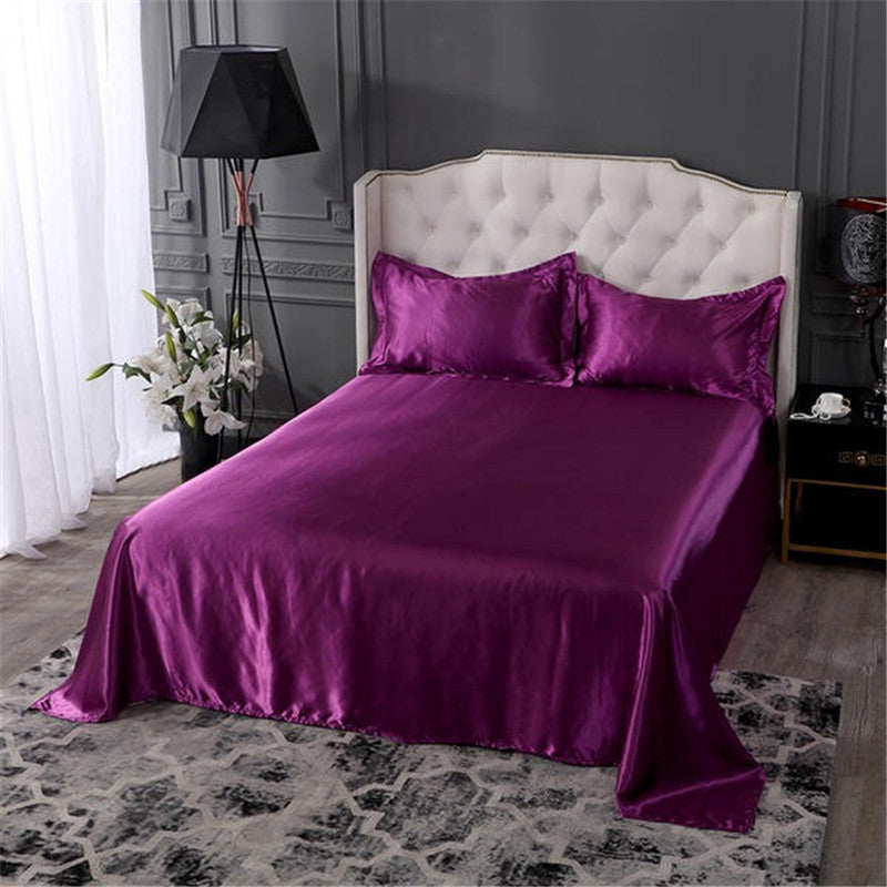 KTX-989907 Silk-like Pure Ice Bed Linen Set - Soft Polyester Fiber Bedding in Various Sizes
