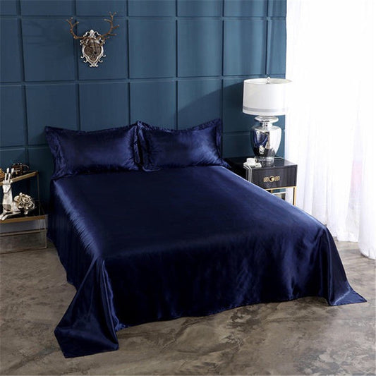 KTX-989907 Silk-like Pure Ice Bed Linen Set - Soft Polyester Fiber Bedding in Various Sizes