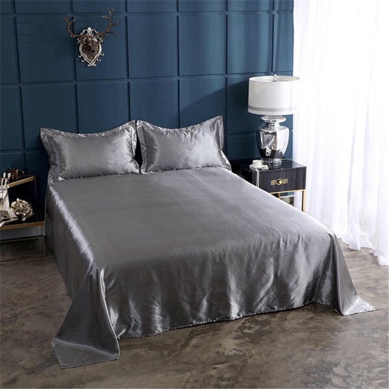 KTX-989907 Silk-like Pure Ice Bed Linen Set - Soft Polyester Fiber Bedding in Various Sizes