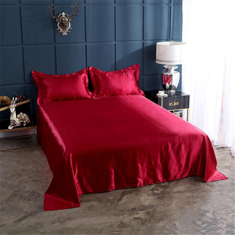 KTX-989907 Silk-like Pure Ice Bed Linen Set - Soft Polyester Fiber Bedding in Various Sizes