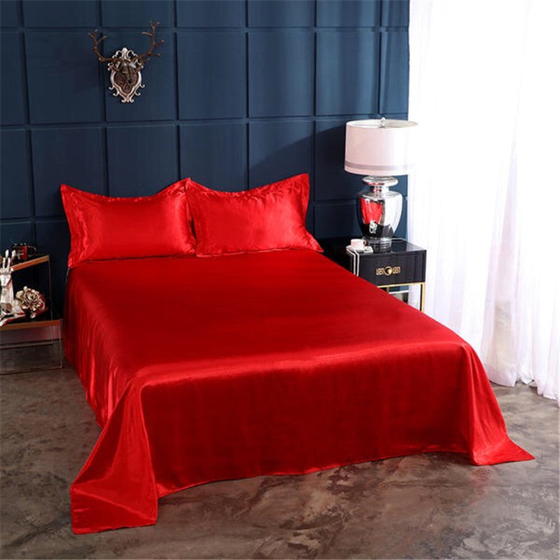KTX-989907 Silk-like Pure Ice Bed Linen Set - Soft Polyester Fiber Bedding in Various Sizes