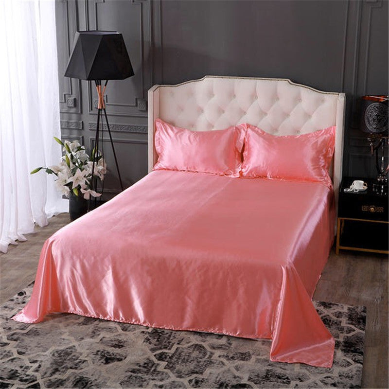 KTX-989907 Silk-like Pure Ice Bed Linen Set - Soft Polyester Fiber Bedding in Various Sizes
