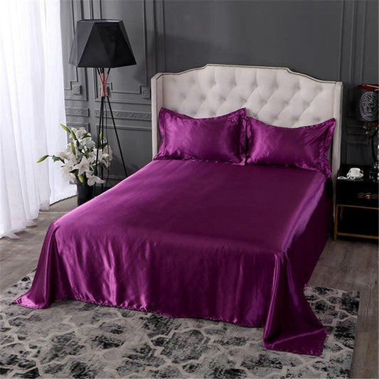KTX-989907 Silk-like Pure Ice Bed Linen Set - Soft Polyester Fiber Bedding in Various Sizes