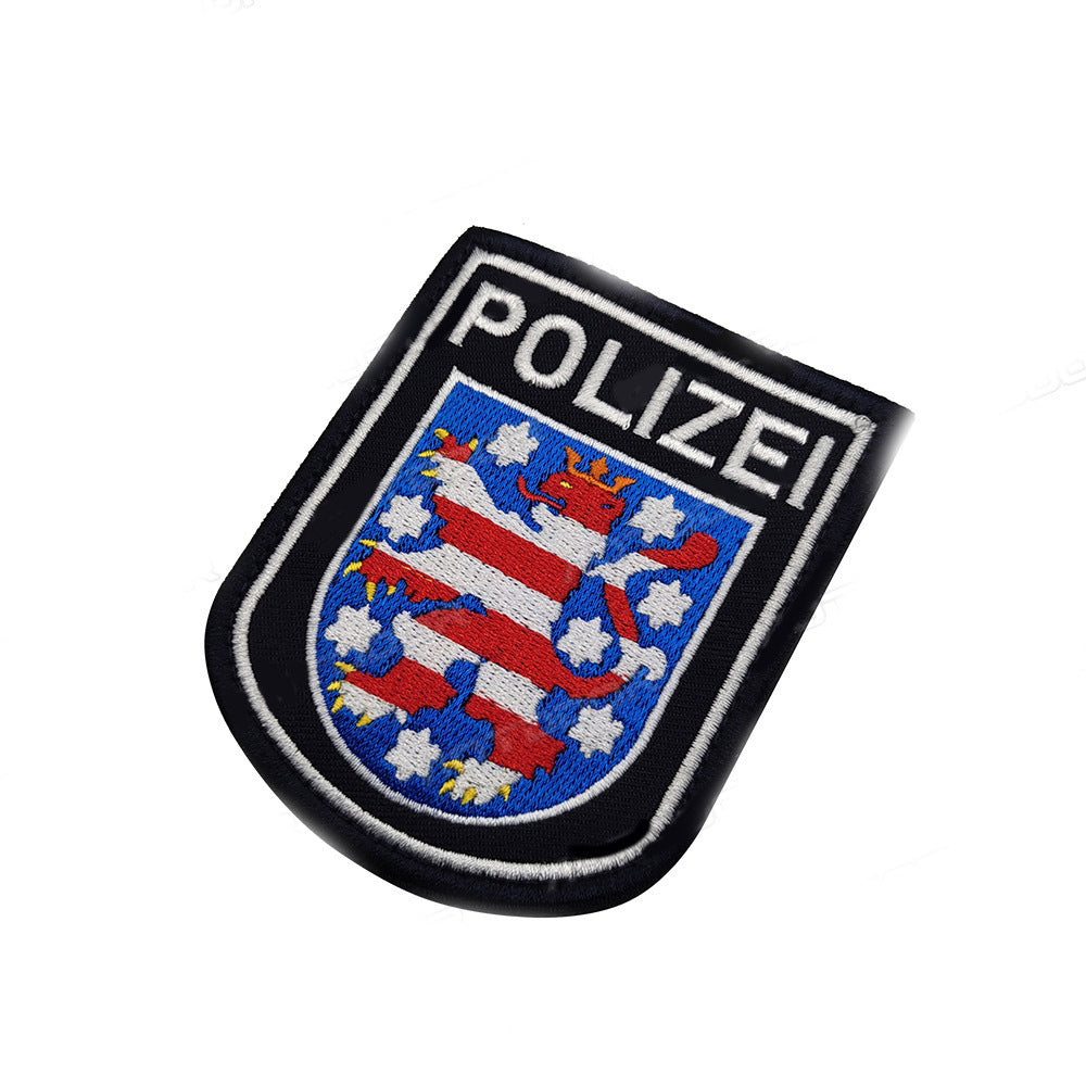 KTX-990419 German Eagle Velcro Patch - Back-to-Back Embroidery, Polyester Fabric, Multi-Color Design for Clothing