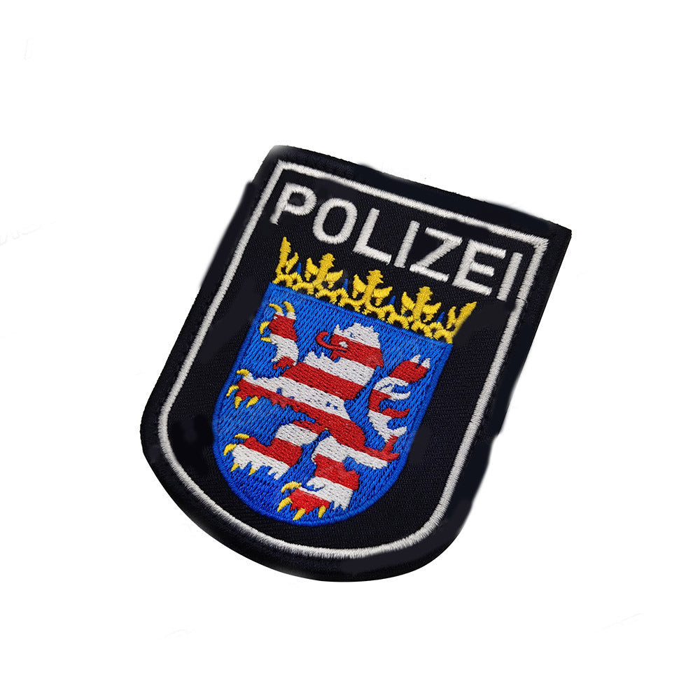 KTX-990419 German Eagle Velcro Patch - Back-to-Back Embroidery, Polyester Fabric, Multi-Color Design for Clothing