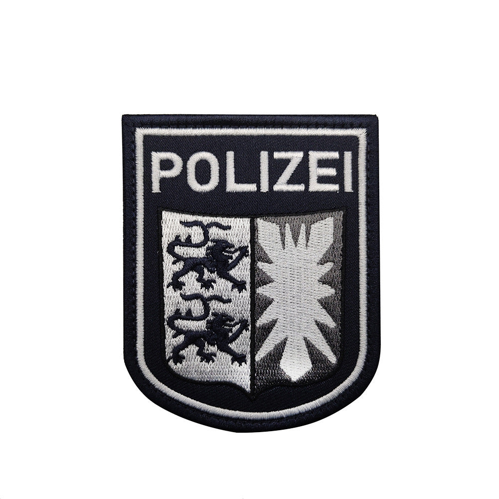 KTX-990419 German Eagle Velcro Patch - Back-to-Back Embroidery, Polyester Fabric, Multi-Color Design for Clothing