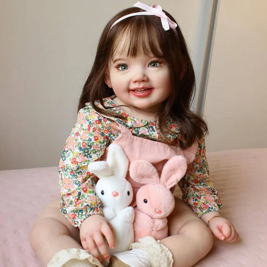 KTX-990419 Lifelike 70cm Soft Silicone Reborn Baby Girl Doll - Realistic Handmade Toy for Kids