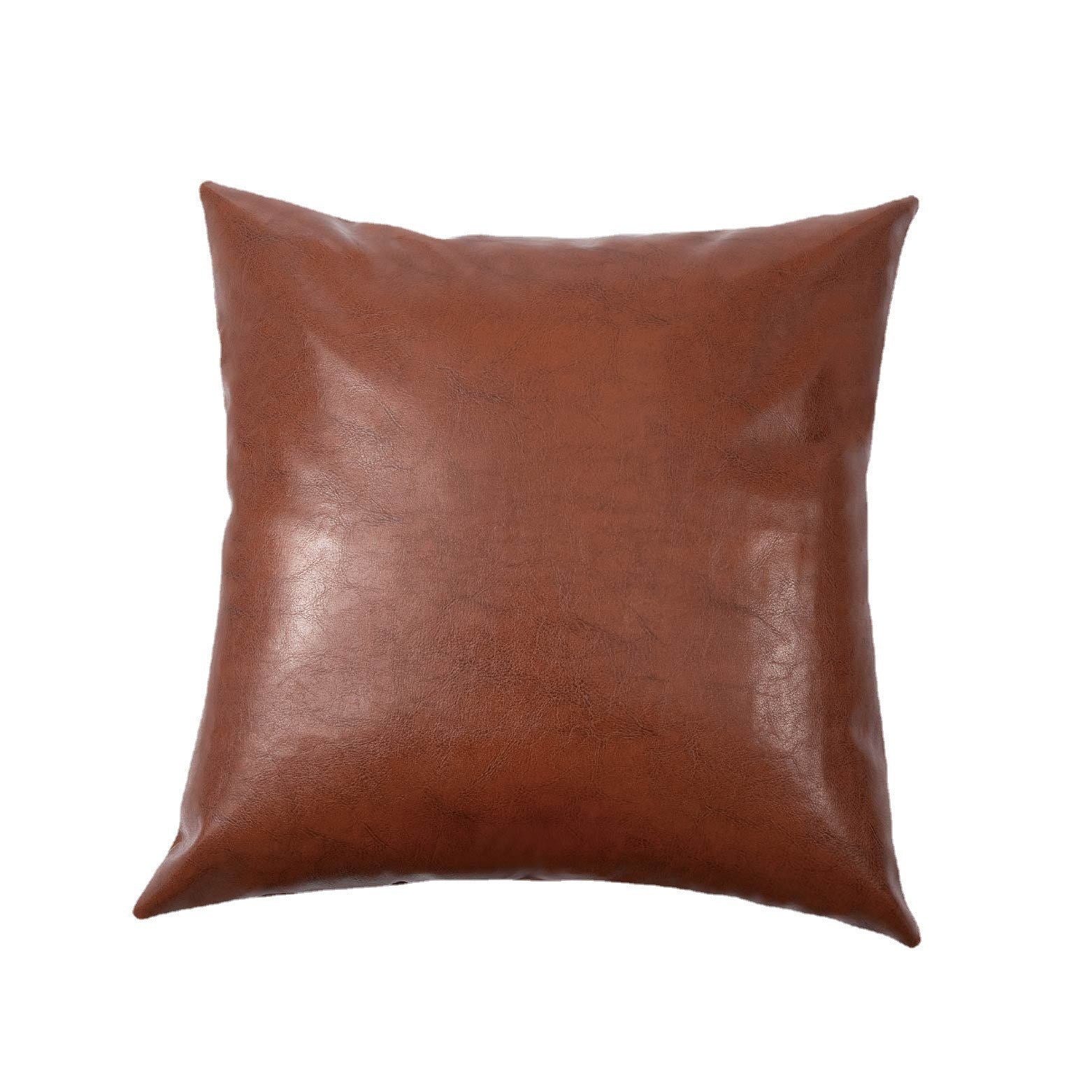 KTX-990547 Leather Pillowcase for Cushions - Available in Brown, Reddish Brown, Dark Brown, Dark Green - 30x50cm & 43x43cm
